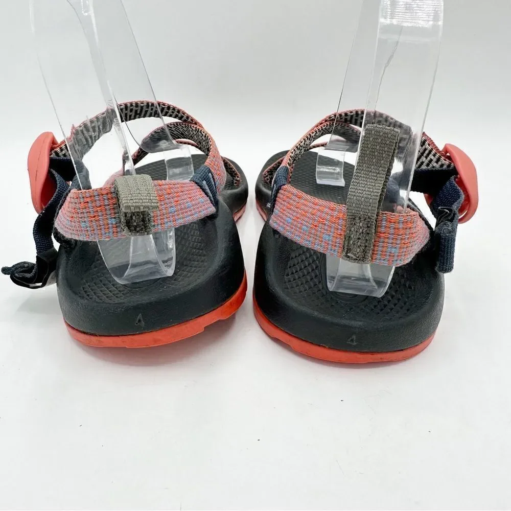 Chaco Kids Waterproof Sport Swim Hiking Sandals Orange Blue Size 4‎